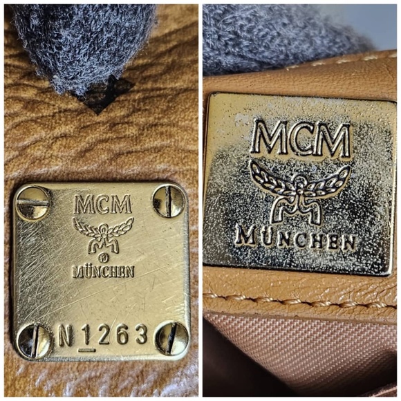 Authentic MCM Brown Visetos Leather Drawstring Bucket Bag - Picture 10 of 12